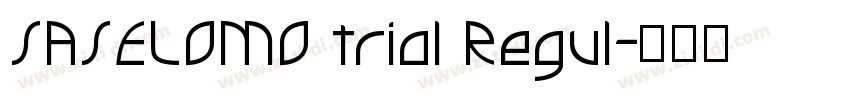 SASELOMO trial Regul字体转换